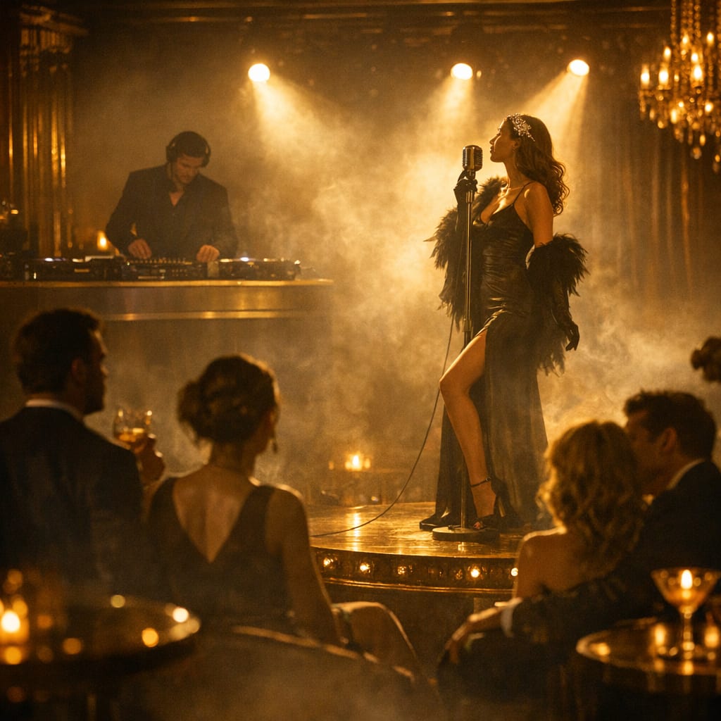 Un show de piso en un club nocturno.
