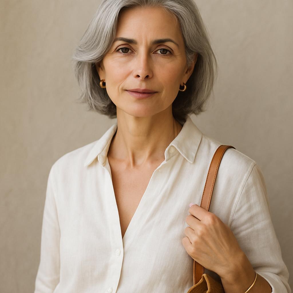 Retrato editorial de Elena Garza Treviño, luz suave y expresión auténtica.