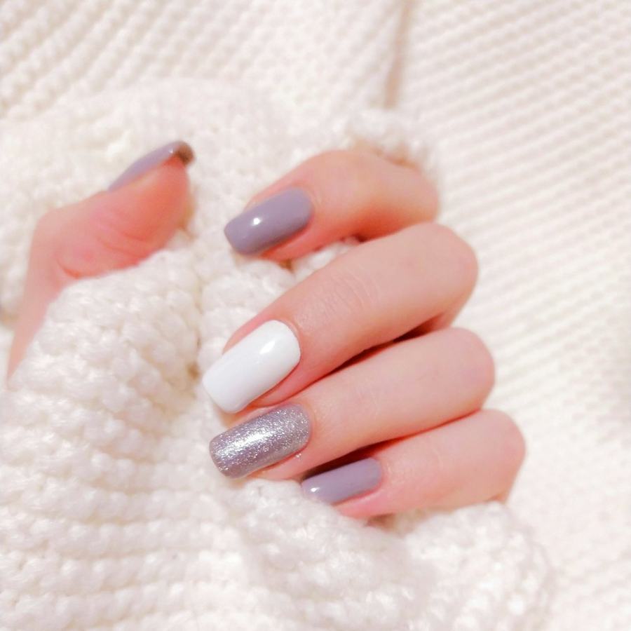 Gel · glitter lavanda
